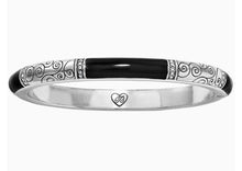  Wiltern Black Enamel Hinged Bangle