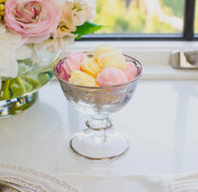  Vetro Compote Platnum Painted Dish