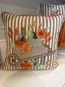  Fall Pumpkin Striped Pillows