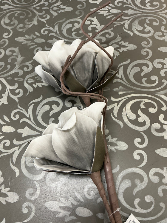 K&K 42” Gray and White Eva Double Stem