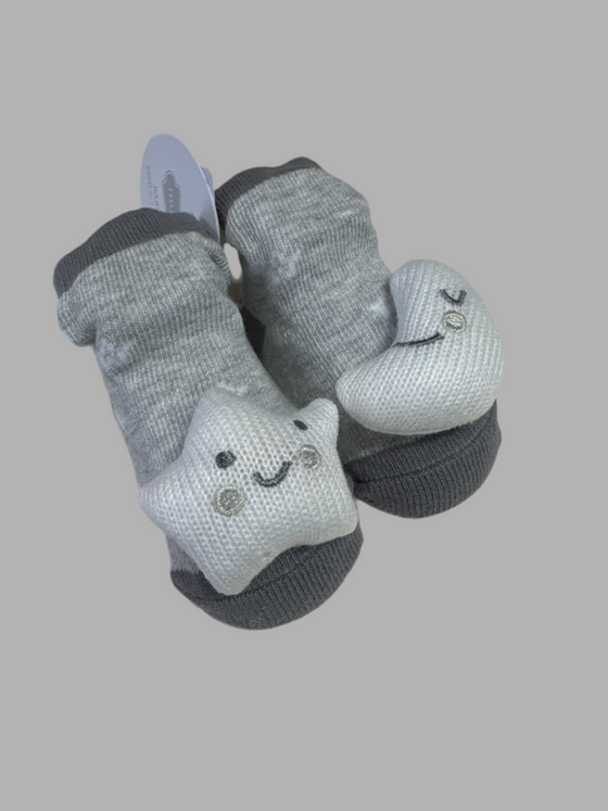 Mudpie Moon and Star Rattle Booties