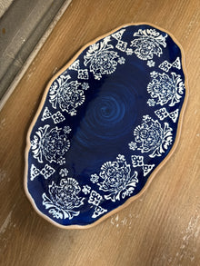  Blue/wht Terracotta Platter