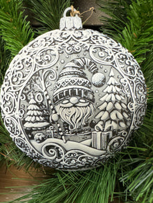  Gnome Monochrome 3D Ornament