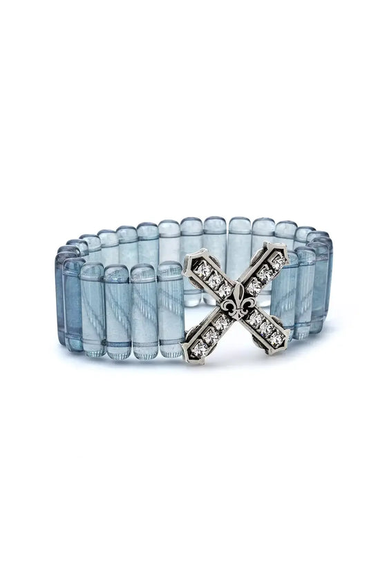 The Hallie Bracelet - Blue Baguette