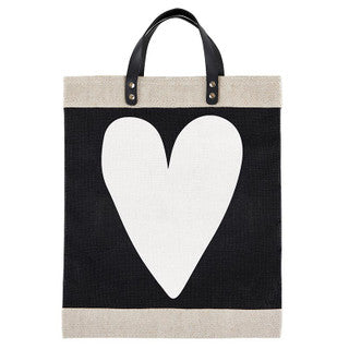 Farmer's Market Tote - White Heart