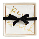 Ceramic Napkin Paper Tray/Napkins-Peace On Earth