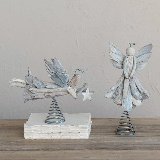 Handmade Driftwood Angel Tree Topper