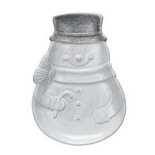  Stoneware Snowman Shaped Plate