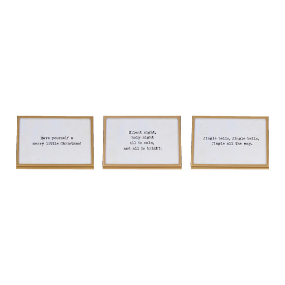 Holiday Metal & Glass Frame with Sayings