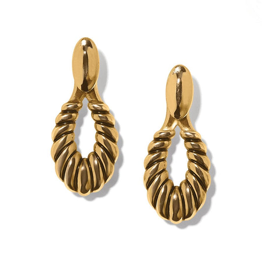 Athena Scalloped Post Drop Earring