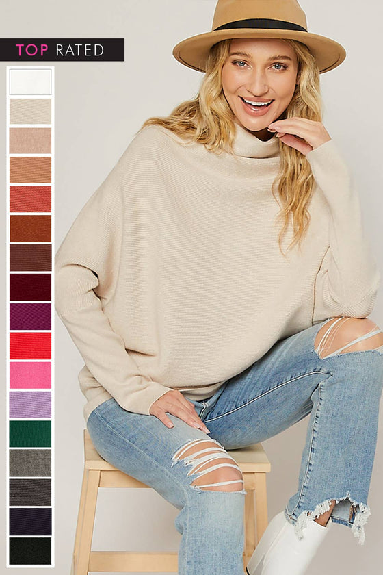 Slouch Neck Dolman Pullover