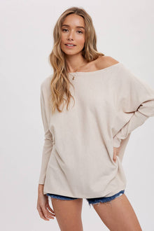  Flowy Boatneck Dolman Tunic