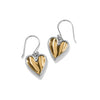 Cascade Heart Reversable French Wire Earrings