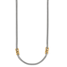  Interlok Twist Two Tone Double Chain Necklace