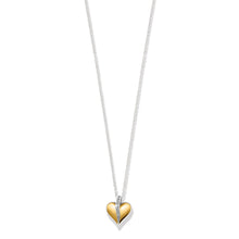  Precious Heart Two Tone Petite Necklace