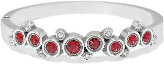 Constella Cluster Red Hinged Bangle