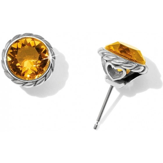 Iris Stud Earrings, Topaz