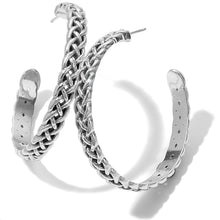  Interlok Braid Large Hoop Earrings