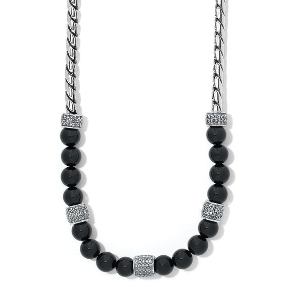 Meridian Necklace, Black Bead