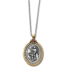  Guardian Angel Two-Tone Pendant Necklace