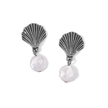  Silver Shells Pearl Drop Earrings