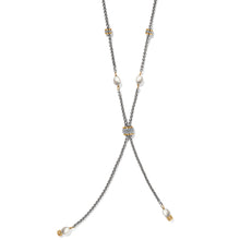  Meridian Petite Pearl Two Tone Y Necklace