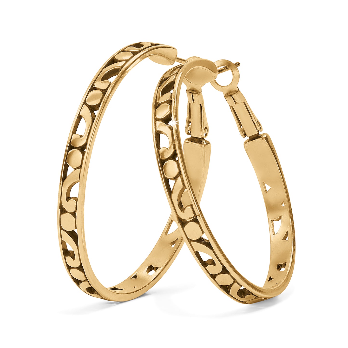 Contempo Large Hoop Earrings, Gold